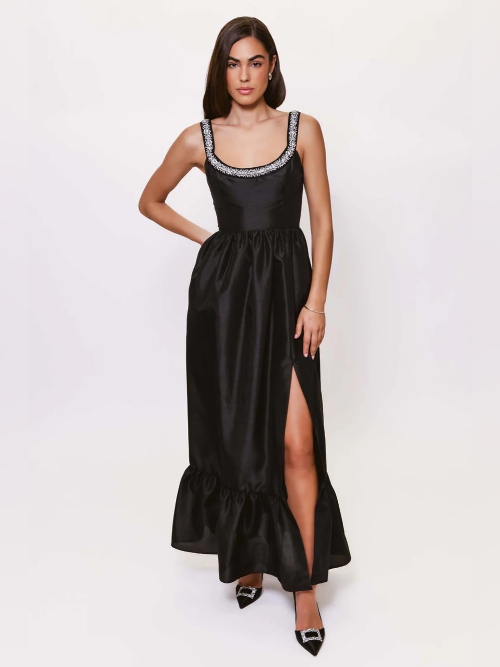 Hutch
Ericha Crystal Embellished
Satin Gown